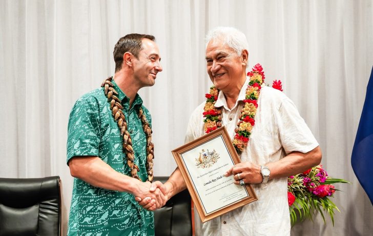 Lemalu Roy Slade and Australian High Commissioner