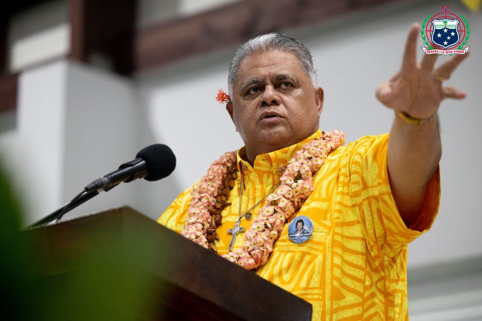 PM Hon Laaulialemalietoa Leuatea Polataivao Fosi Schmidt.