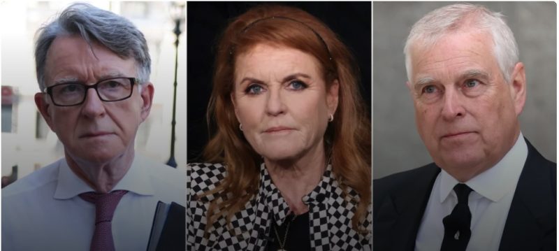 Peter Mandelson, Sarah Ferguson, Andrew Mountbatten-Windsor