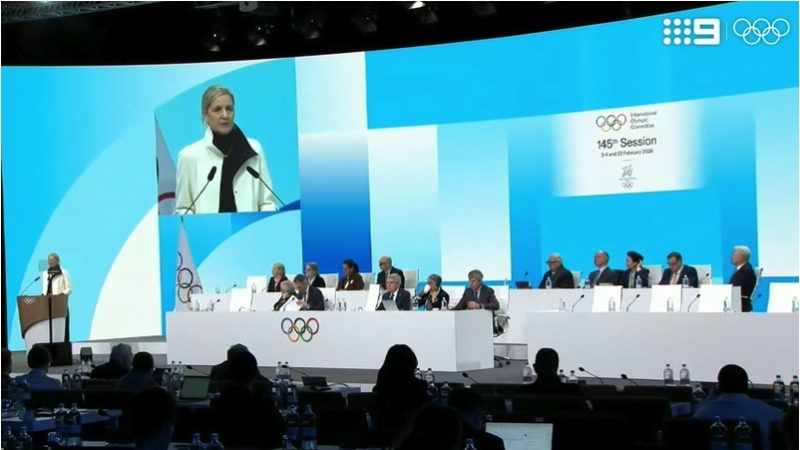 The Brisbane 2032 organising committee has faced tough questions from the International Olympic Committee (IOC) in Milan.