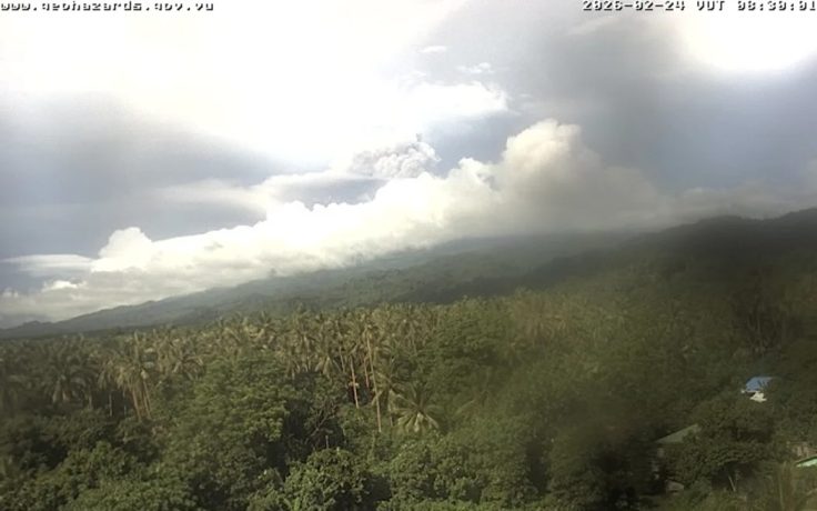 Ambae volcanic cloud on 24th February 2026.