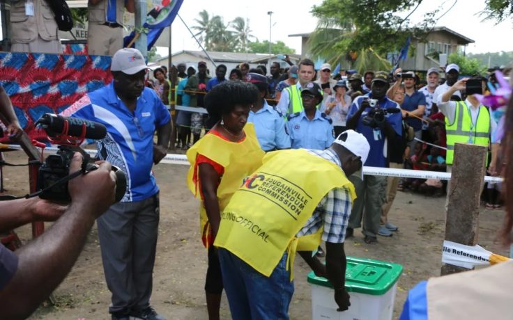 Bougainville's referendum was held in 2019, watched on by international and domestic observers, resulting in a 97.7% vote for independence.