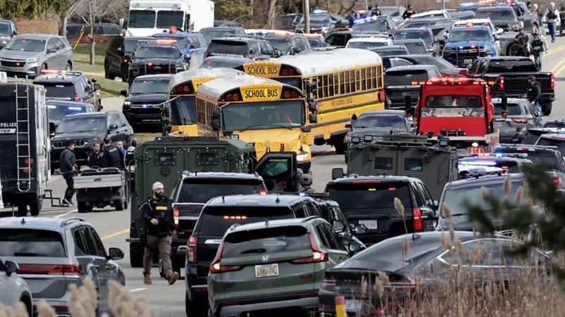 Dozens of young students were at the synagogue's preschool at the time of the incident.