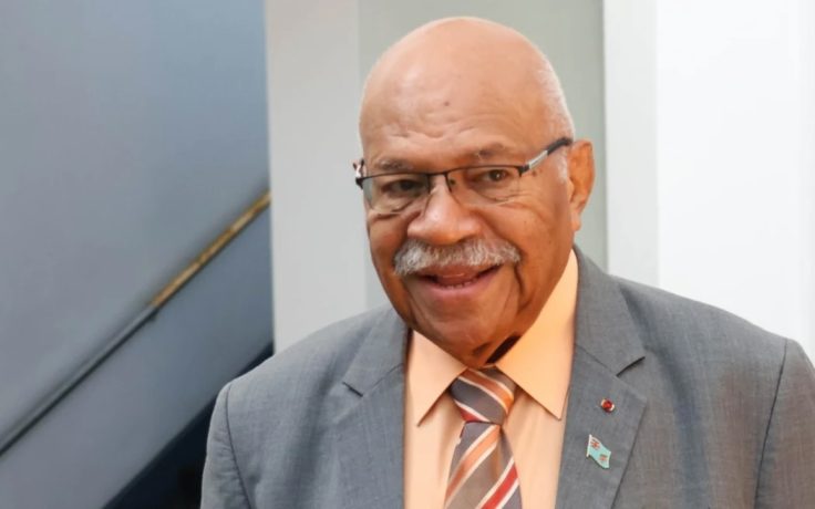 Fijian PM Sitiveni Rabuka arriving for parliament session at Government Buildings in Suva. 11 March 2026.