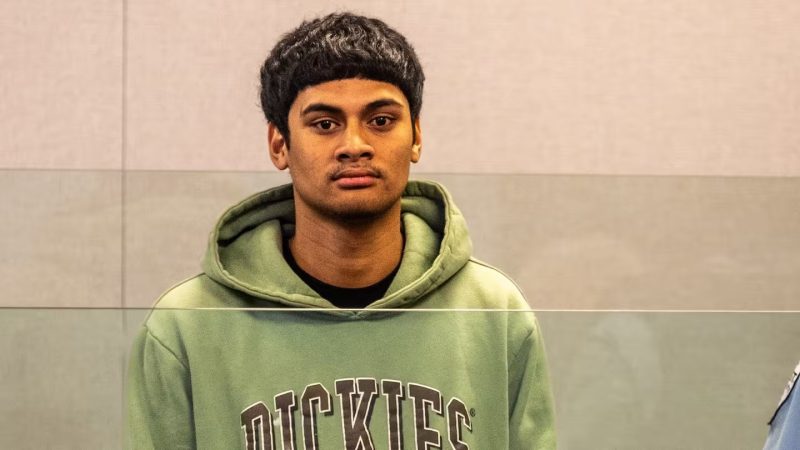 Joseph Patolo appears in the High Court at Auckland in October 2024 charged with murder, alongside two others.