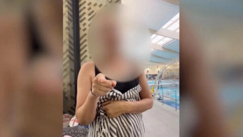 The aftermath of the altercation Te Ngaengae pool was posted online.