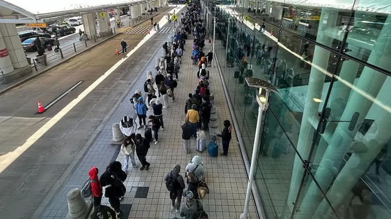 Security lines at some US airports have wrapped outside and have led to hours-long delays.