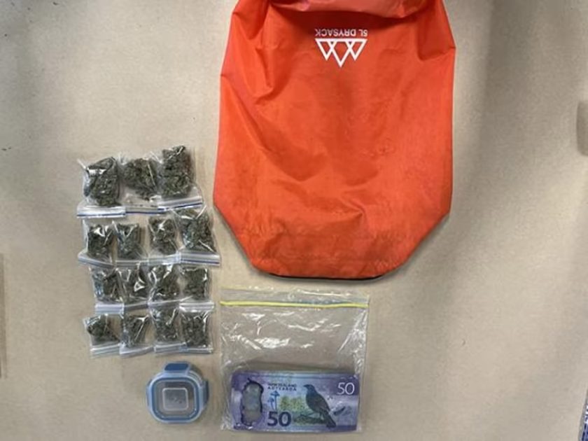 In this image provided by the New Zealand Police, items donated to a charity store, including marijuana and cash, are displayed in Southland, New Zealand on February 18, 2026.