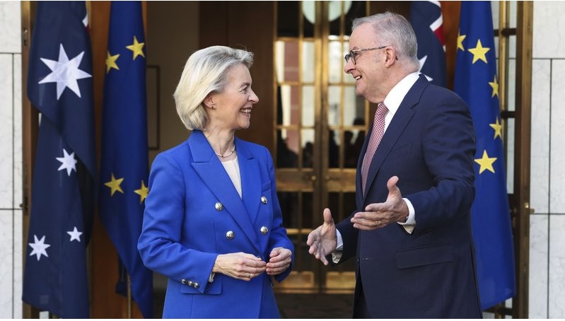 Ursula von der Leyen and Anthony Albanese have signed an EU-Australia free trade deal.