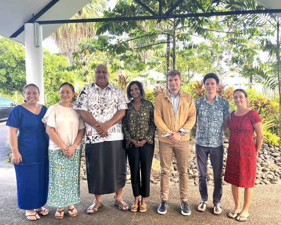 French govt rep with SPREP officials.