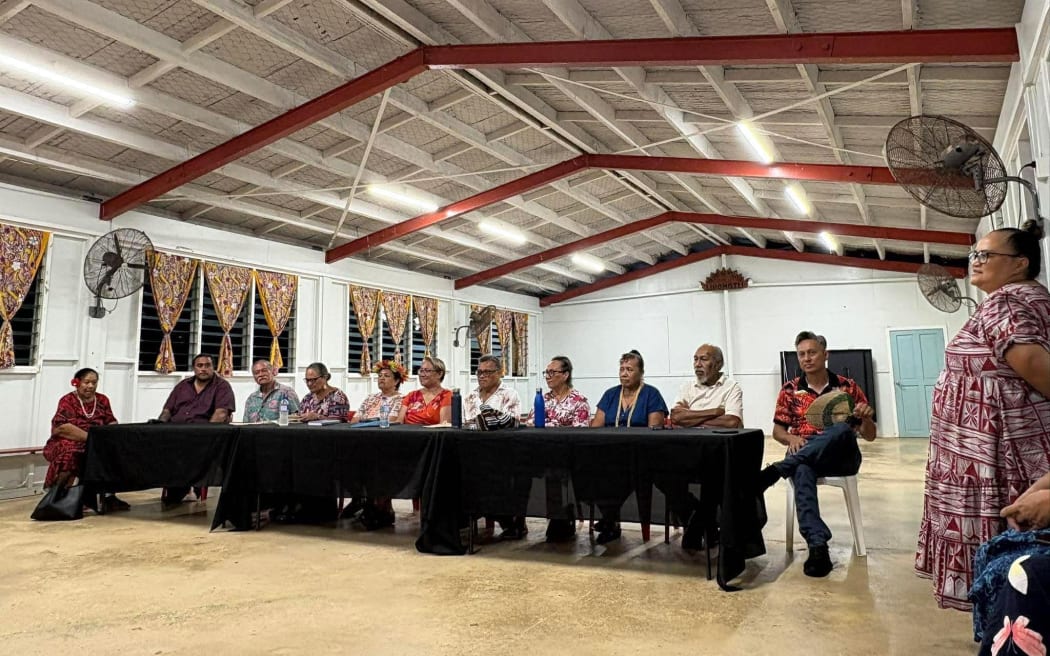 Niuean common roll candidates vying of a seat in the Niue Assembly on the campaign trail at Tuapa Uhomotu village.