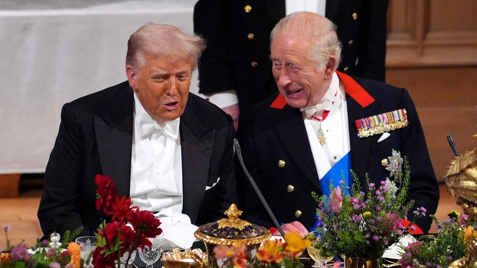 Trump and the King were pictured interacting amicably at many points in Trump's state visit to the UK in September.
