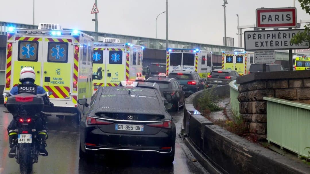 Ambulances took the five French passengers to a hospital in Paris.