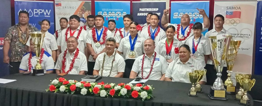 Team Samoa IBFC Weightlifting medalists