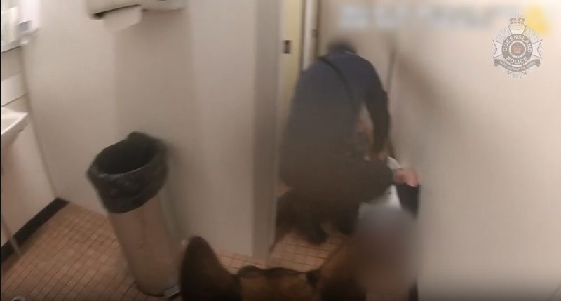 Police-arrested-the-alleged-driver-in-a-nearby-school-toilet-block.-Queensland-Police