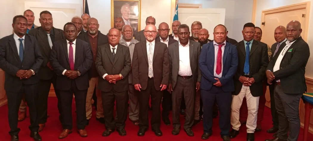 Matthew Wale was sworn in as the new Prime Minister of Solomon Islands by the Governor-General Sir David Tiva Kapu at Government House, immediately after his election in parliament on Friday 15 May 2026.