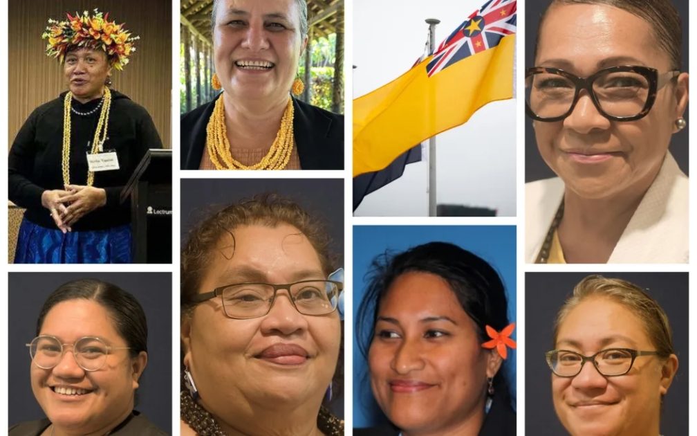 Top row (L-R) Birtha Lisimoni-Togahai, Moira Enetama, Esa Mona Ainu'u. Bottom row (L-R) Rhonda Tiakia, Florence Melekitama, Kahealani Hekau and Sonya Talagi.