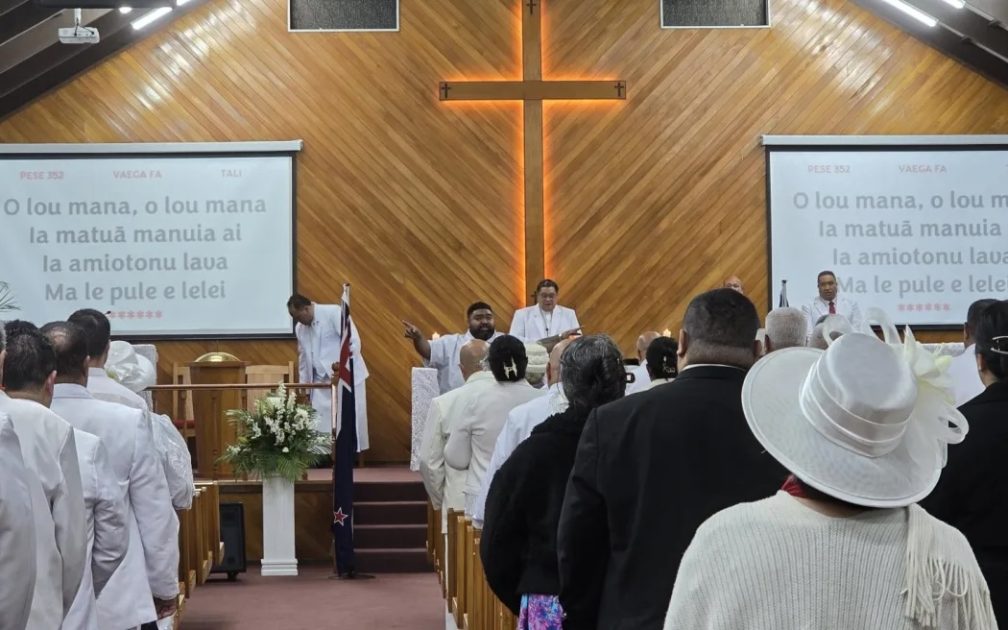 A service at EFKS church in Waitangirua, Porirua, to mark the start of Samoan Language Week