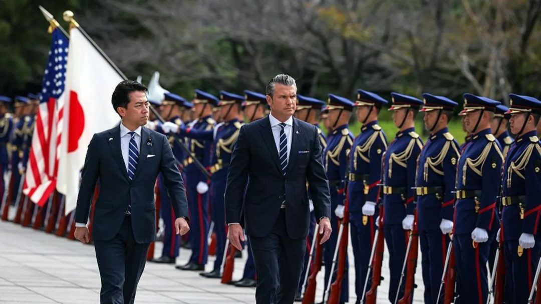 Koizumi and US defence secretary Pete Hegseth in Tokyo last year.
