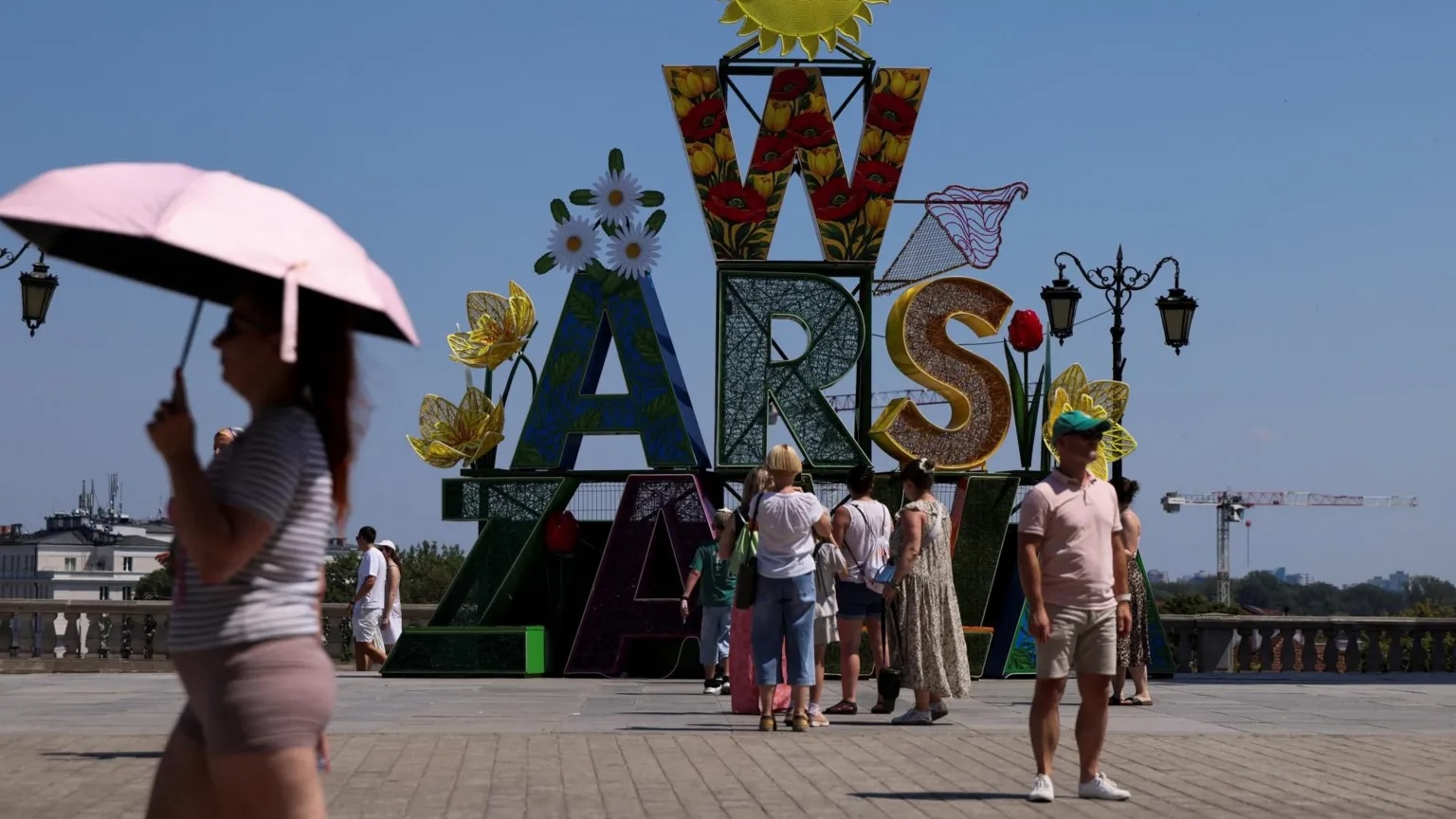Poland recorded an all-time record temperature of 40.5C on Sunday as the heatwave move eastwards