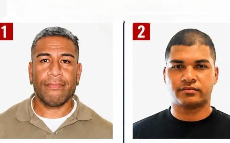 Luiaki Kokohu VI, a 35-year-old New Zealand citizen of Tongan descent, left, Adam Hussein, a 35-year-old Fijian national, right.