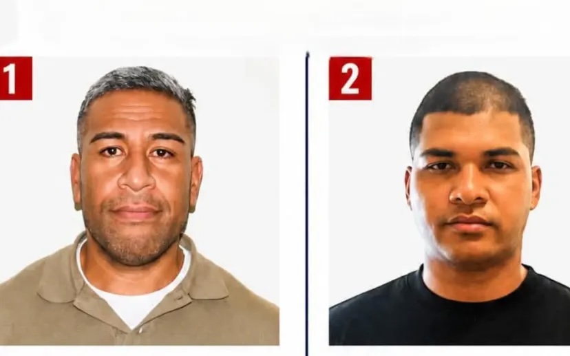 Luiaki Kokohu VI, a 35-year-old New Zealand citizen of Tongan descent, left, Adam Hussein, a 35-year-old Fijian national, right.