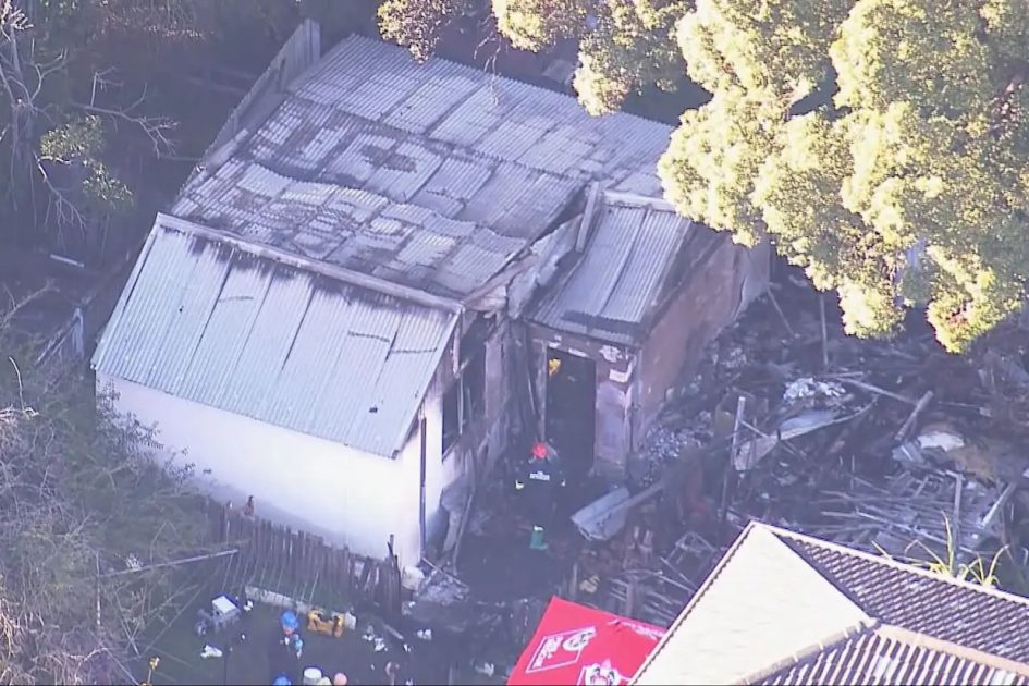 Fire had already torn through the granny flat by the time firefighters arrived.