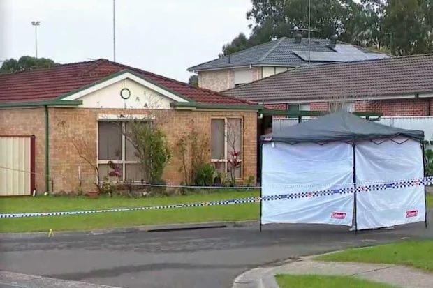 A crime scene has been established at the Glenmore Park home.