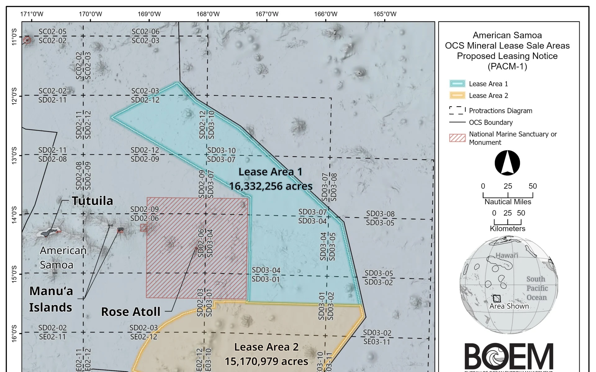 The US government has proposed for deep-sea mining leases in federal waters off American Samoa.