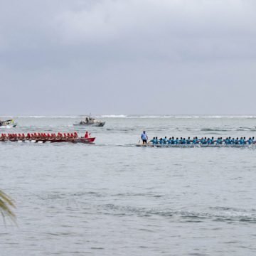 Fautasi race in Samoa.