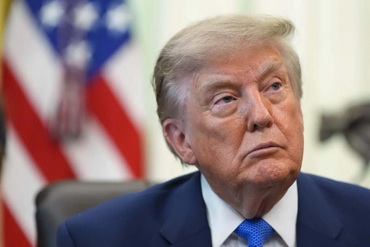 President Donald Trump is seen in the White House Oval Office on Monday.